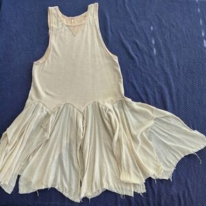 Free People Cream Terry Pullover